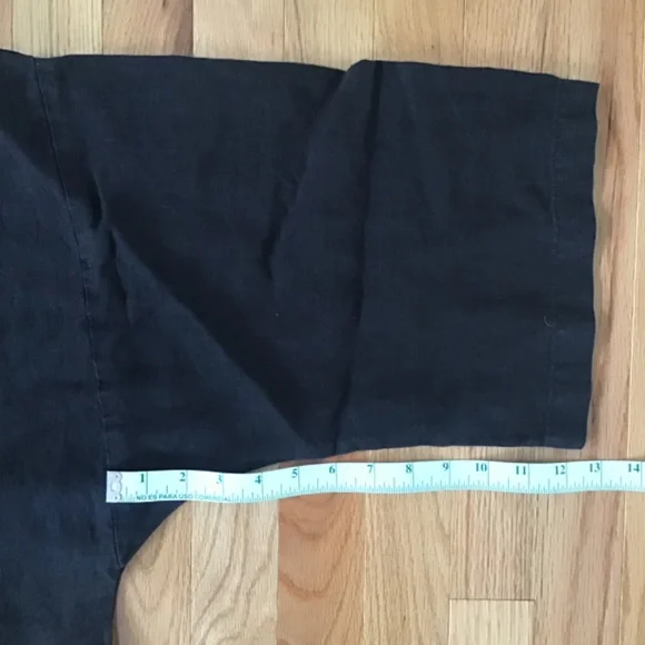 🚀SOLD ON INSTA🚀 Ozma Of California Black Linen Jacket/Robe -MED- Deiji Studios - Picture 10 of 11